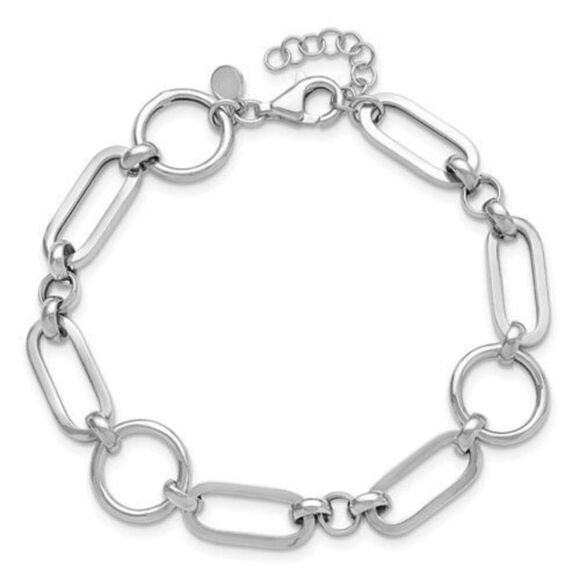 Sterling Silver Fancy Link Bracelet made by Leslies Jewelry - Picture 4 of 5